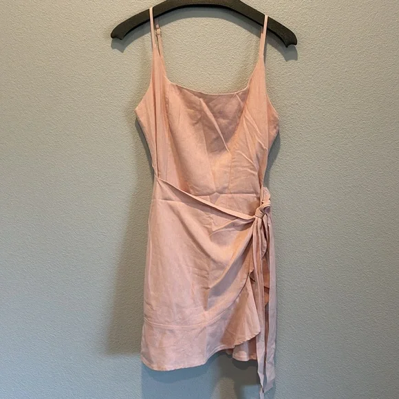 PRINCESS POLLY COTTAGE HILL MINI DRESS IN BLUSH - Picture 3 of 7